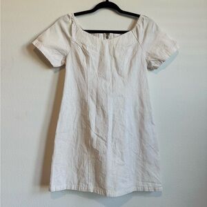 Fifty Percent mini White Corduroy Dress